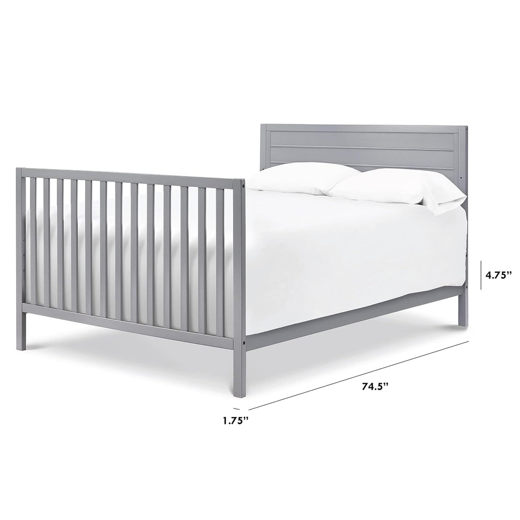 DaVinci Hidden Hardware Twin/Full-Size Bed Conversion Kit (M5789) in Grey