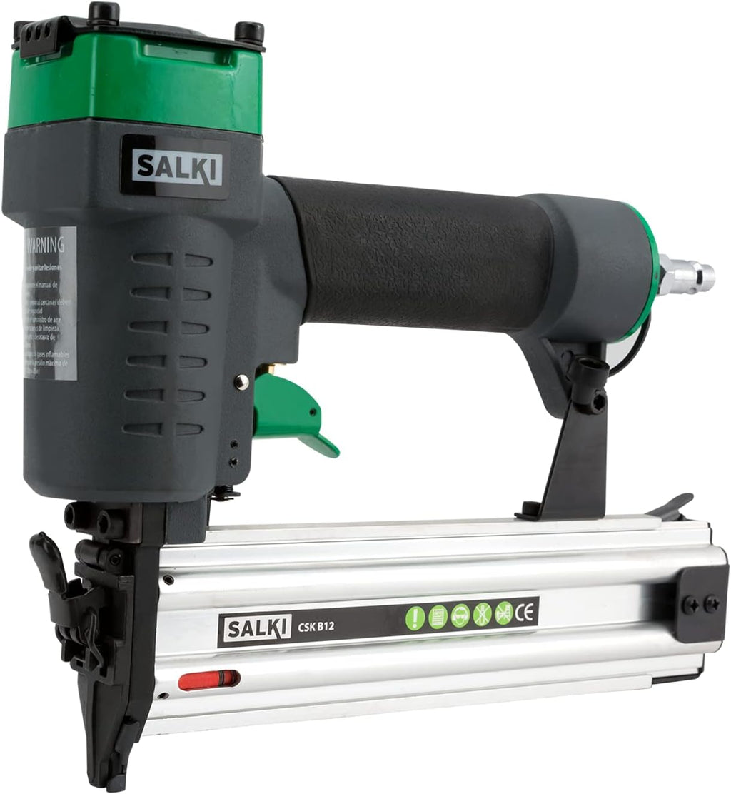 CSK B12 Compressed Air Nailer - Pneumatic Nail Gun, Wood Nailer for Carpentry, Compatible with BRAD AX 1.2 Nails from 10 to 50 mm