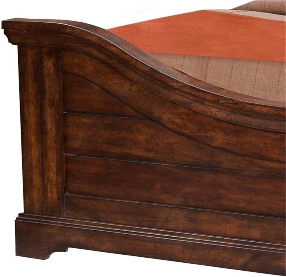 American Woodcrafters Stonebrook Panel Bed, Queen, Tobacco