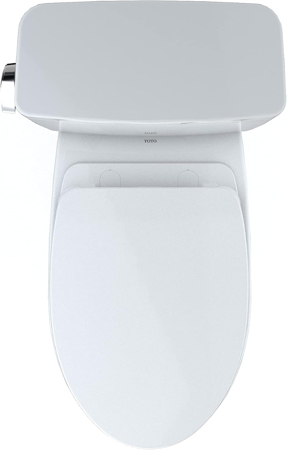 TOTO Drake Two-Piece Elongated 1.28 GPF TORNADO FLUSH Toilet with CEFIONTECT and SoftClose Seat, WASHLET+ Ready, Cotton White - MS776124CEG#01