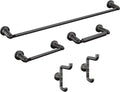 Delta Saylor 5-Piece Bathroom Set with 24 in. Towel Bar, 8 in. Hand Towel Holder, Toilet Paper Holder, Towel/Robe Hooks (2)| Matte Black Bathroom Accessories | Bathroom Hardware Set