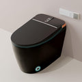 Smart Toilet - Auto Open/Close, One Piece Elongated Design, LED Display Comfort Height Toilet, Foot Sensor Flush, Auto Flush System, Heated Seat, Night Light for Modern Bathroom