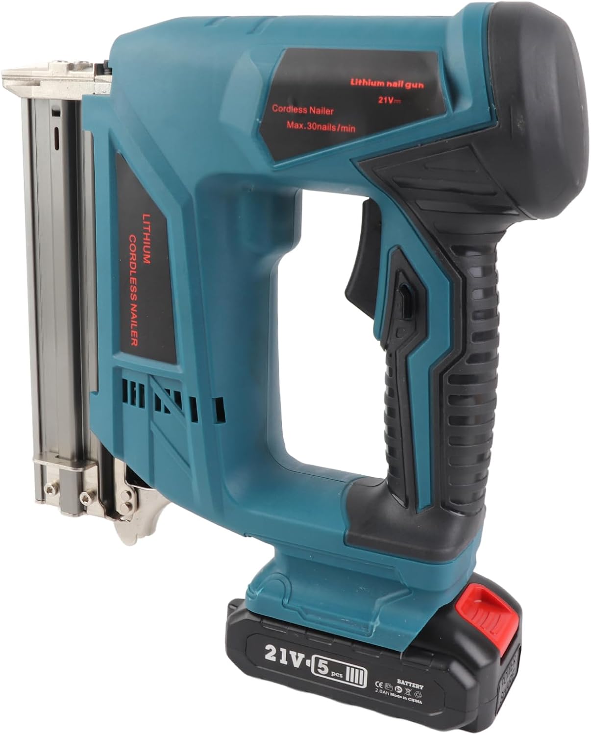 ciciglow Cordless Nail Durable Electric Brad Nailer for Woodworking Furniture Decoration, Portable Staple for F10 F15 F20 F25 F30 422J Nails