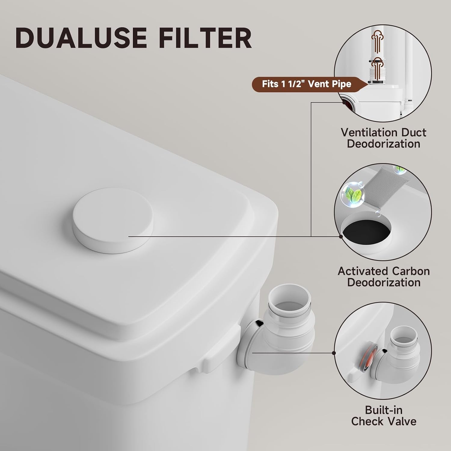 Smart Toilet with 750PRO Macerator Pump for Basement Upflush Macerating System, Tankless Bidet Toilet with Heated Dryer Warm Water, Remote Control, 3 Inlets Grinder Pump for Waste Water Disposal