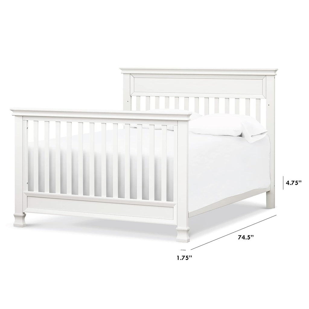 DaVinci Hidden Hardware Twin/Full-Size Bed Conversion Kit (M5789) in Warm White