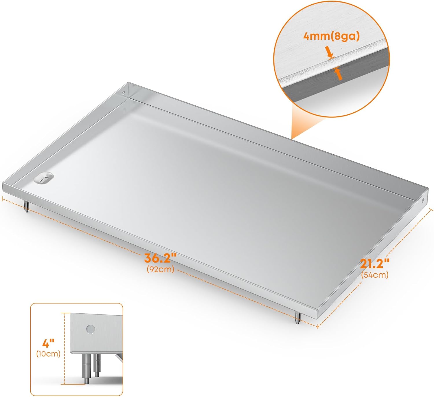 Stanbroil Griddle Top for Weber 36' Gas Griddle 1501006 44310401, Stainless Steel