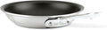 All-Clad D5 8 Inch Brushed Stainless Steel Pro Non Stick Frying pan, 5-Ply Stainless Steel Pan, Induction, Oven Broiler Safe 500F Skillet, Professional Cookware, Silver