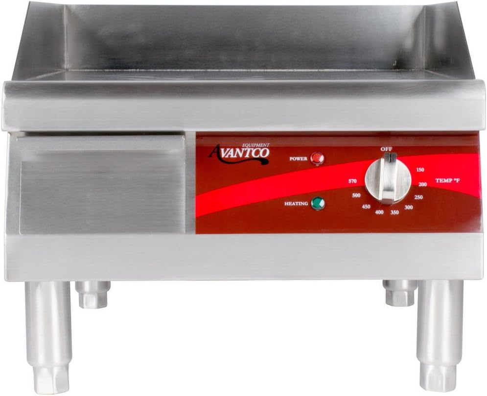 Avantco EG16N 16`` Electric Commercial Countertop Griddle ;supply_by_wedchef