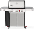 Weber Genesis S-335 Liquid Propane Gas Grill for Outdoor Cooking, Stainless Steel, 3 Burners and 1 Side Burner – Stainless Steel Cooking Grates, PureBlu Burners & Sear Zone
