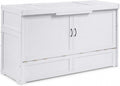 NIGHT & DAY Furniture Murphy Cube Cabinet Bed (White, Queen)