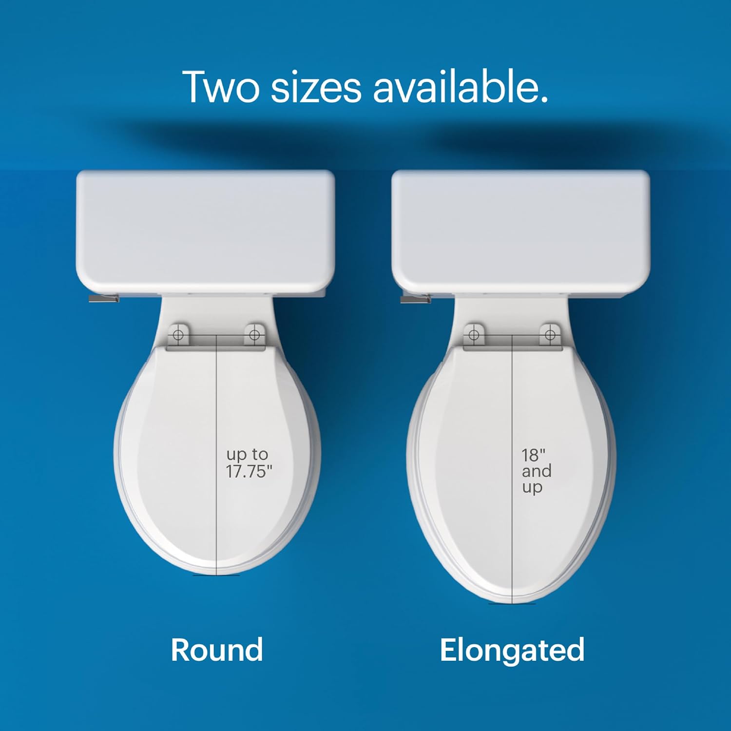 Brondell Bidet Toilet Seat S1400, Smart Toilet Seat, Dual Stainless-Steel, Self-Cleaning Nozzle With Clean Plus Technology, Endless Warm Water Bidet, Warm Air Dryer-Nightlight, Heated Seat, Round