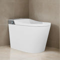WinZo Elongated Smart Toilet With Bidet Built-in,Auto Open & Flush Auto Soft Close Seat, Hands-Free Adjusted Heated Seat & Warm Air Dyring, White (No Foam Cover Version)