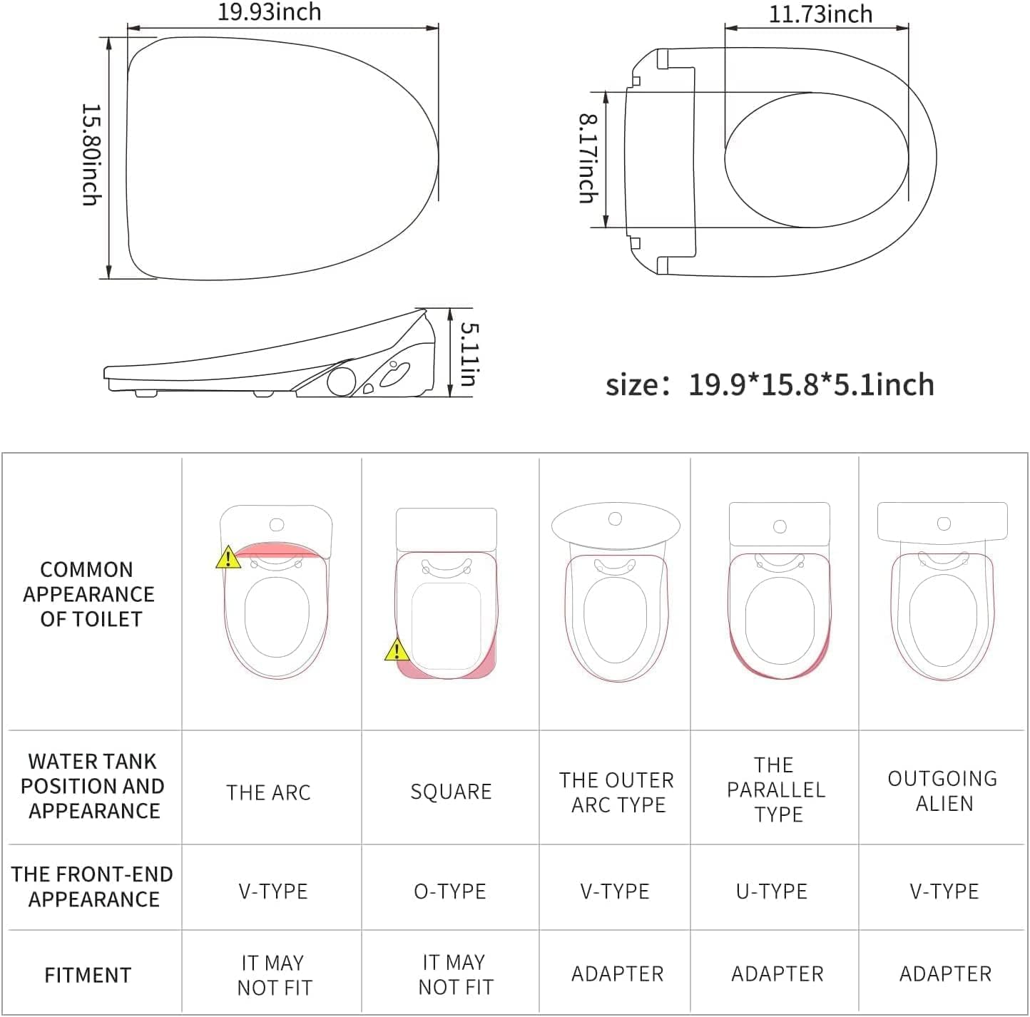 X7 Bidet Toilet Seat, Elongated Bidet Attachment for Toilet Warm Water with Soft Close, Electric Heated Bidet Seat with Water Filtration