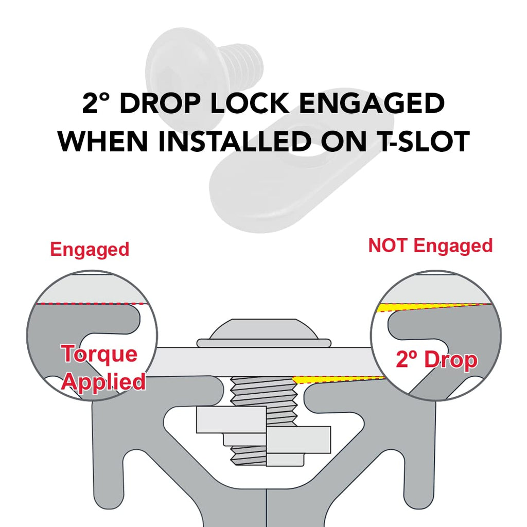 8020, 3321, 10 Series Bolt Assembly, 1/4-20 x 1/2 0.5' Flanged Button Head Socket Cap Screw (FBHSCS) with Slide-in Economy T-Nut Hardware HW Combo 80/20 (250 Pack)