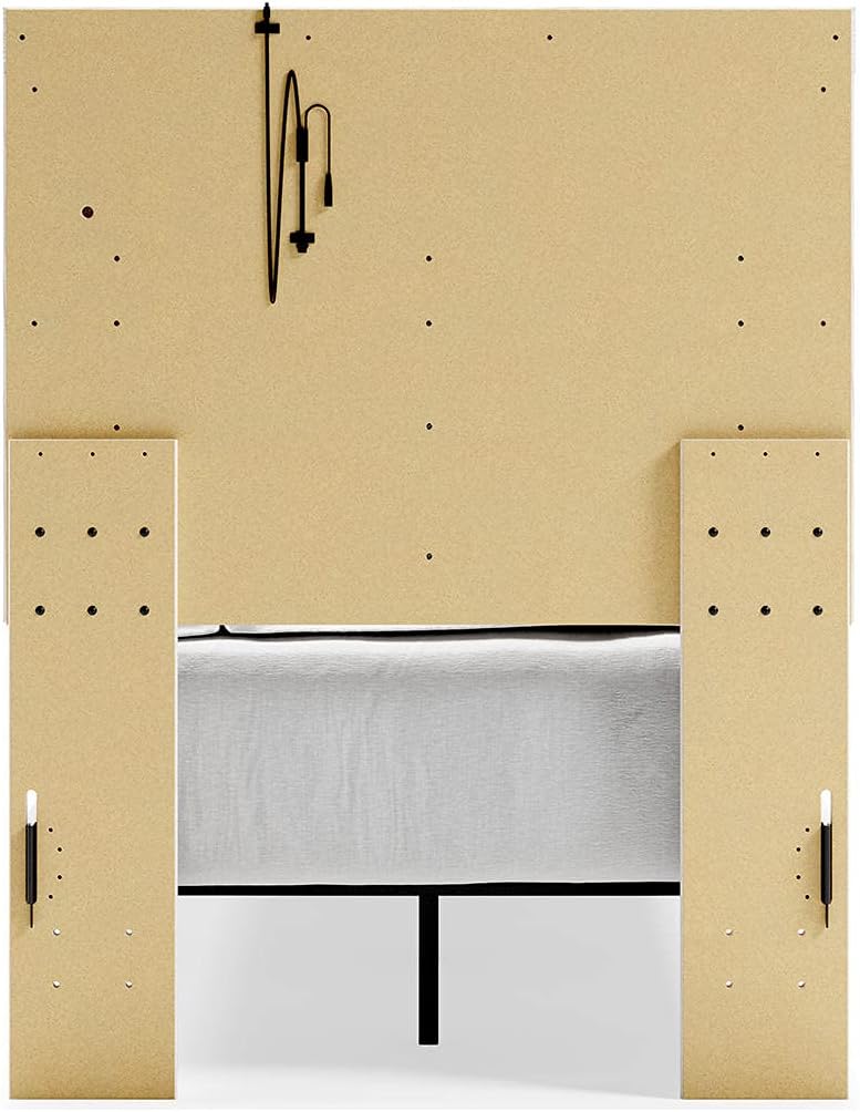 Signature Design by Ashley Altyra Glam Tufted Upholstered Headboard ONLY, Twin, White