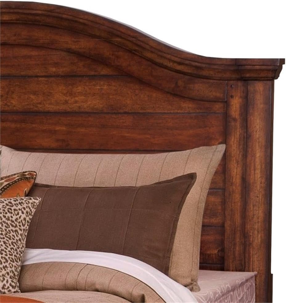 American Woodcrafters Stonebrook Panel Bed, Queen, Tobacco