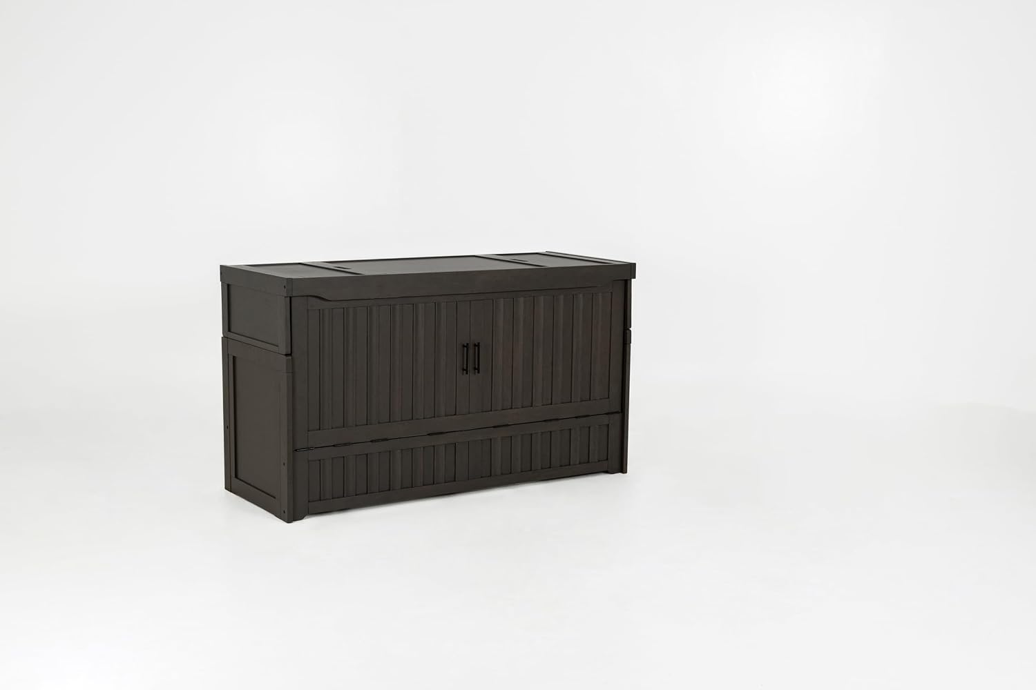 NIGHT & DAY Furniture Murphy Cube Cabinet Bed (Fluted Stonewash)