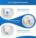 Non-Electric Bidet Attachment for Toilet Seat, Adjustable Fresh Cold Water Pressure, Stainless Steel Inlet
