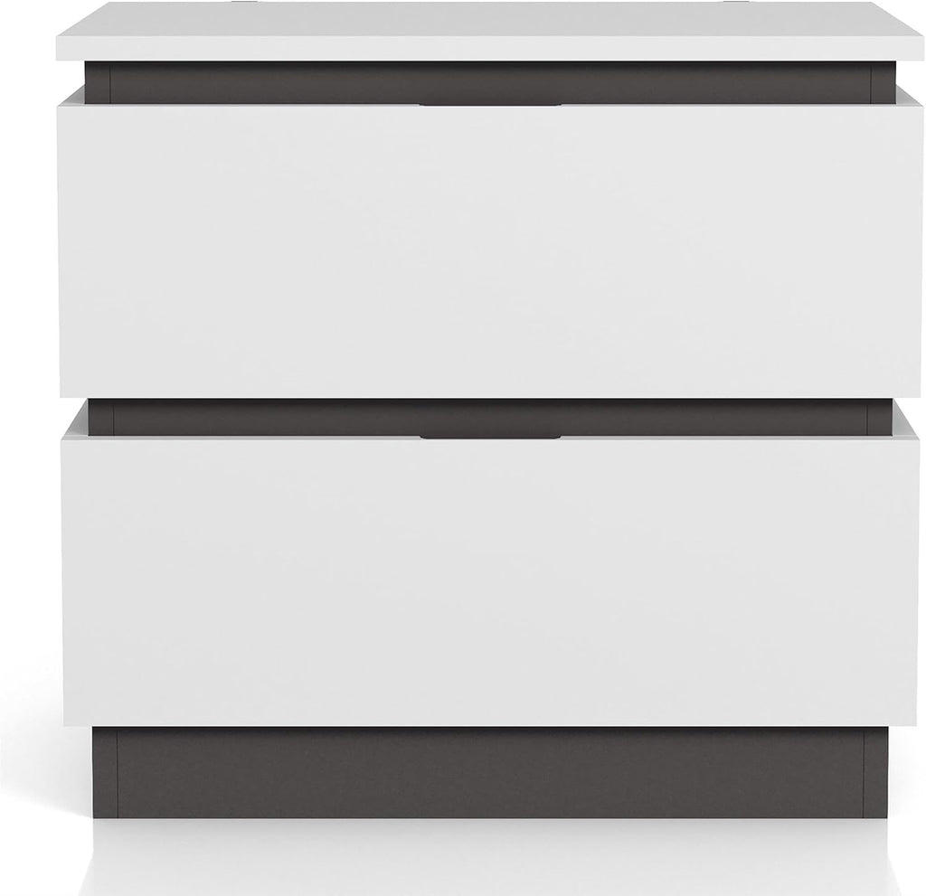 Furniture of America FOA Misti 3-Piece White Wood Bedroom Set - Cal King + 2 Nightstands