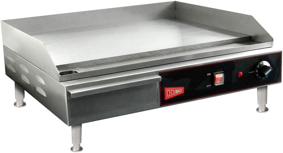 Cecilware EL1624 24' Thermostatic Control Electric Griddle | 240 Volt