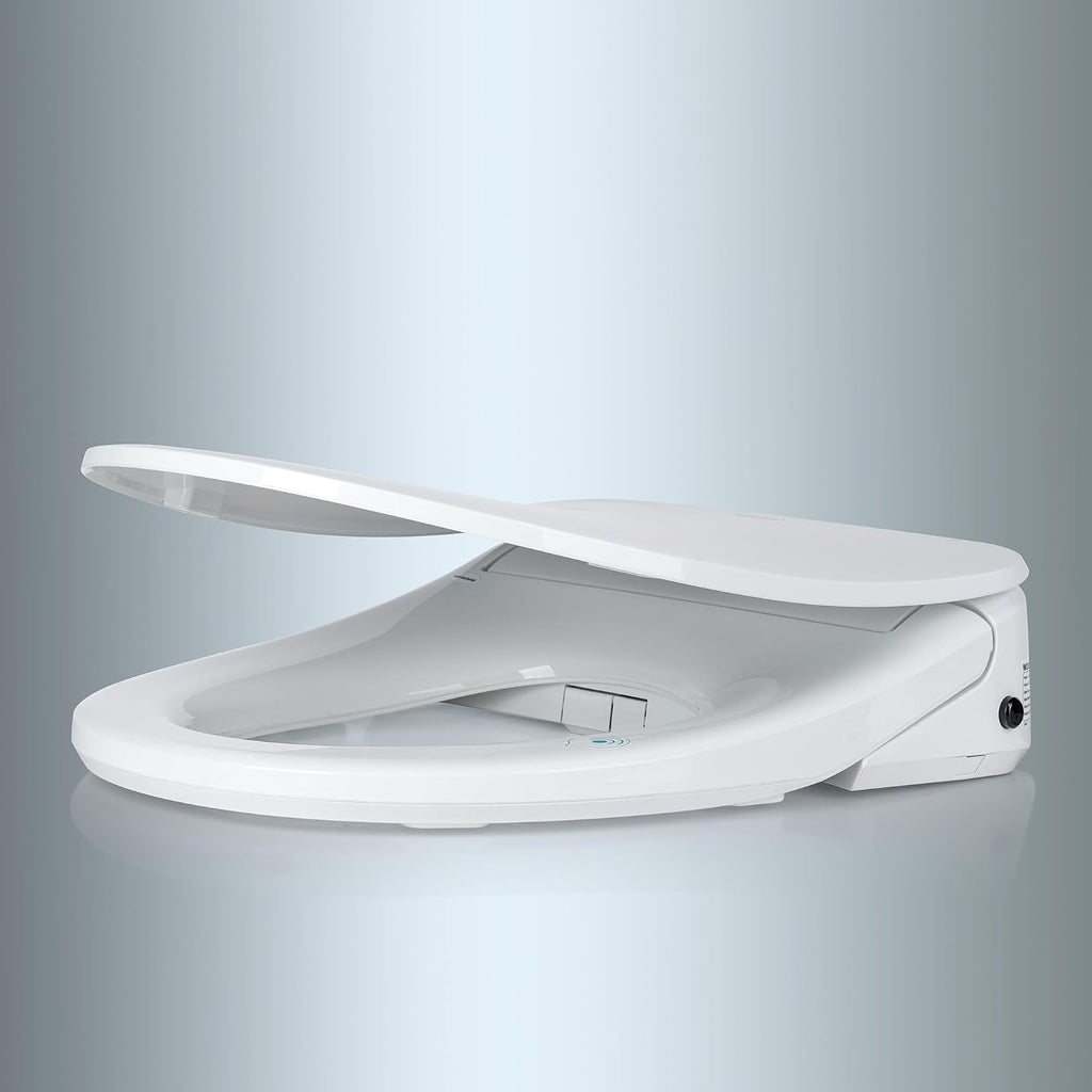 WOODBRIDGE Electronic Bidet Toilet Seat with Auto Open & Close Lid, Child Wash,Air Dryer,Heated seat,Remote Control,Elongated Soft Close, White BID03