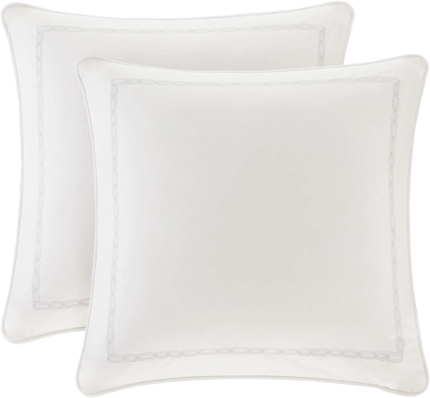 Madison Park Signature Glam Cozy Comforter Set - All Season Bedding Combo Filled Insert and Removable Duvet Cover, Shams, Decorative Pillows, Metallic White King(110'x96') 10 Piece