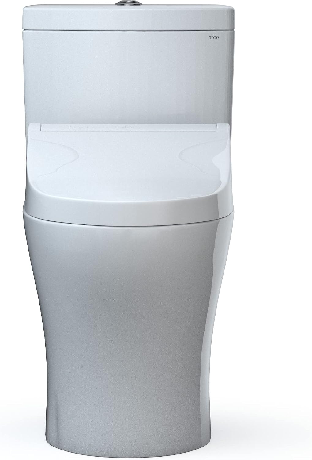 TOTO® WASHLET®+ Aquia® IV Two-Piece Elongated Universal Height Dual Flush 1.28 and 0.9 GPF Toilet and WASHLET C5 Bidet Seat, Cotton White - MW4463084CEMFGN#01