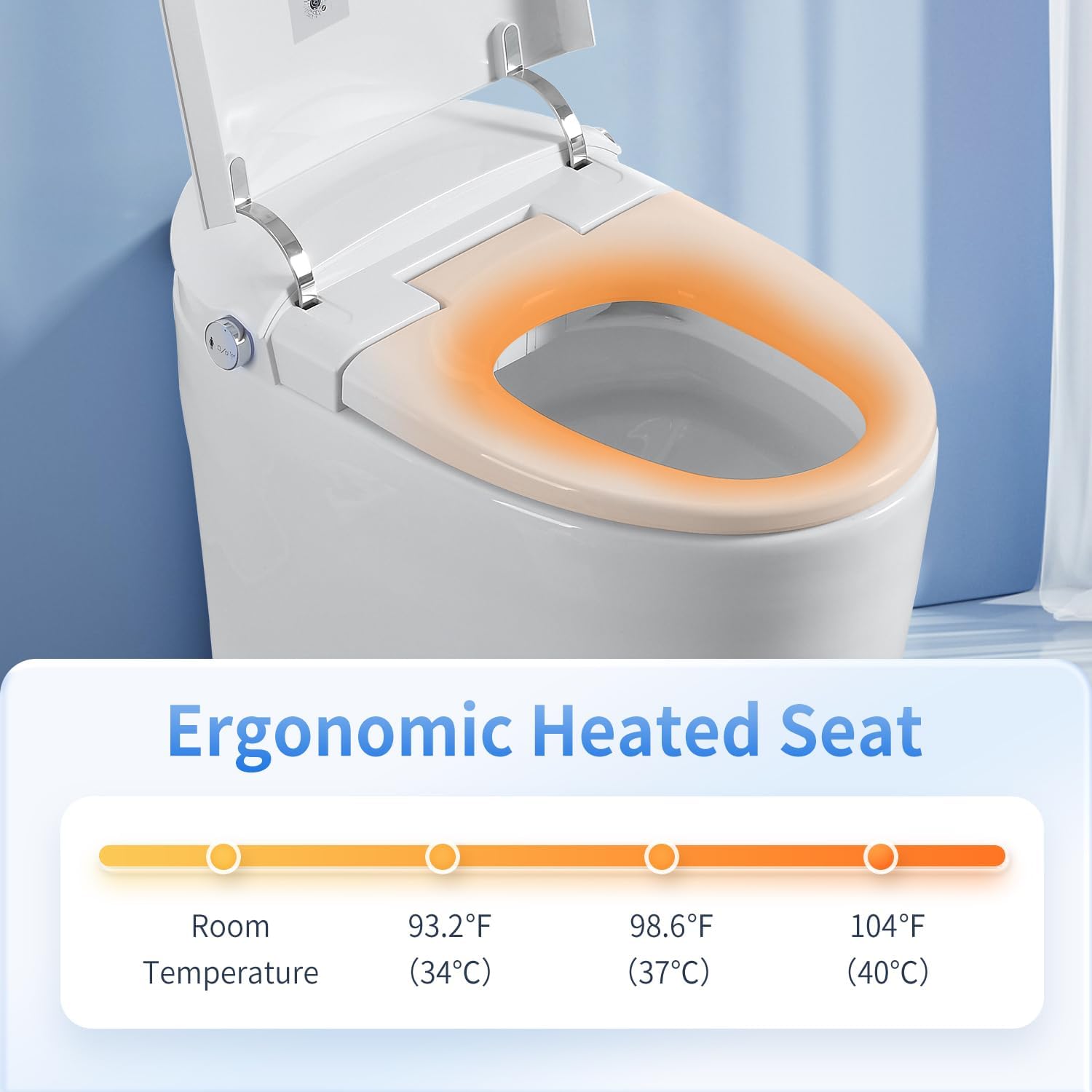 Tankless Smart Toilet with Bidet Built-In Elite Model Auto Open/Close Auto Flush Bubble Wash Heated Seat Warm Water & Dryer Adjustable Temp Side Knob (S31G)