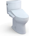 TOTO® WASHLET+® Drake® II Two-Piece Elongated 1.28 GPF Toilet and WASHLET+® C2 Bidet Seat, Cotton White - MW4543074CEFG#01