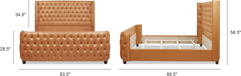 Jennifer Taylor Home Harmonie King Tufted Bed Headboard and Footboard Set