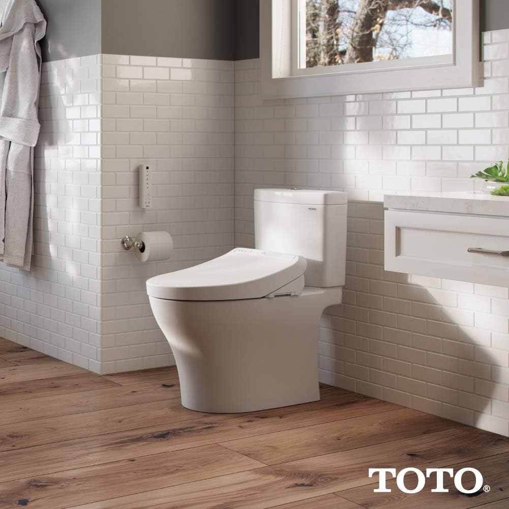 TOTO® WASHLET® K300 Electronic Bidet Toilet Seat with Instantaneous Water Heating, PREMIST and EWATER+ Wand Cleaning, Elongated, Cotton White - SW3036R#01