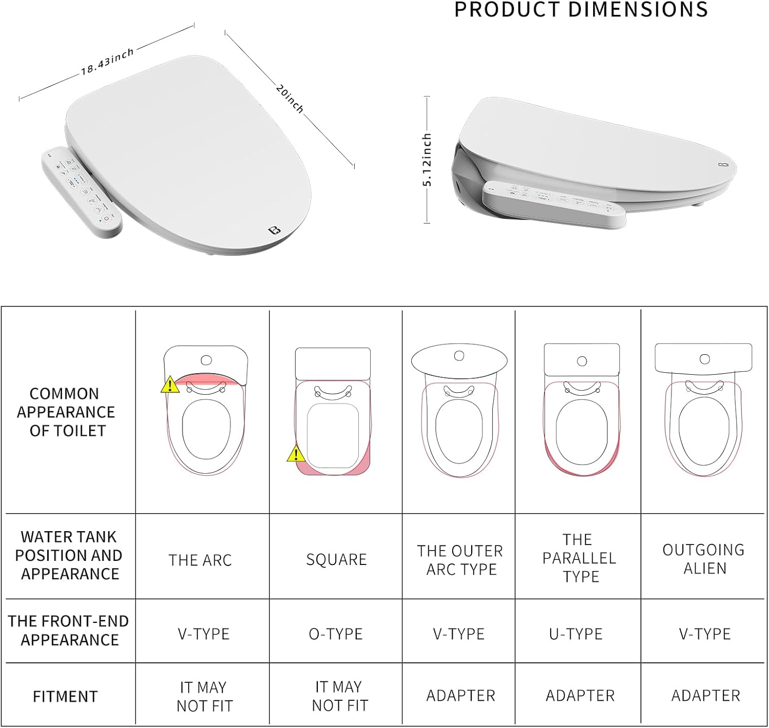 Z1 Bidet Toilet Seat, Bidet Attachment for Toilet Warm Water, Elongated Heated Toilet Seat with Quite Close, Electric Smart Air Dryer, Customizable Washing Modes for Ultimate Comfort