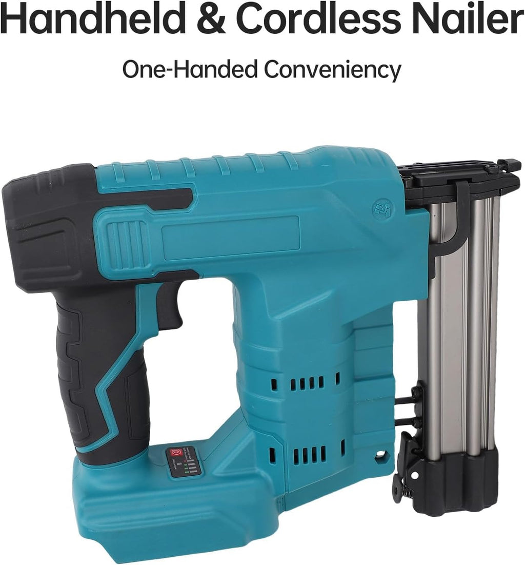 Cordless Nailing Machine with 2000mAh Batteries x 2, 60 Shots/min, Brushless Motor, Brad Nailer for Home Renovation Indoor Use, 2 in 1 Cordless Brad Nailer and (US Plug 100‑240V)