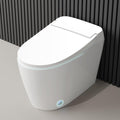 Smart Toilet with Auto Open Close, One Piece Elongated Toilet with Foot Sensor, Comfort Height, Blackout Flush, Auto Flush, Heated Seat, Nightlight for Bathroom