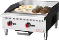 Commercial Gas Griddle - 24' Countertop Griddle. 60,000 BTU Flat Top Griddle, Natural Gas (NG) / Propane, CSA Certified