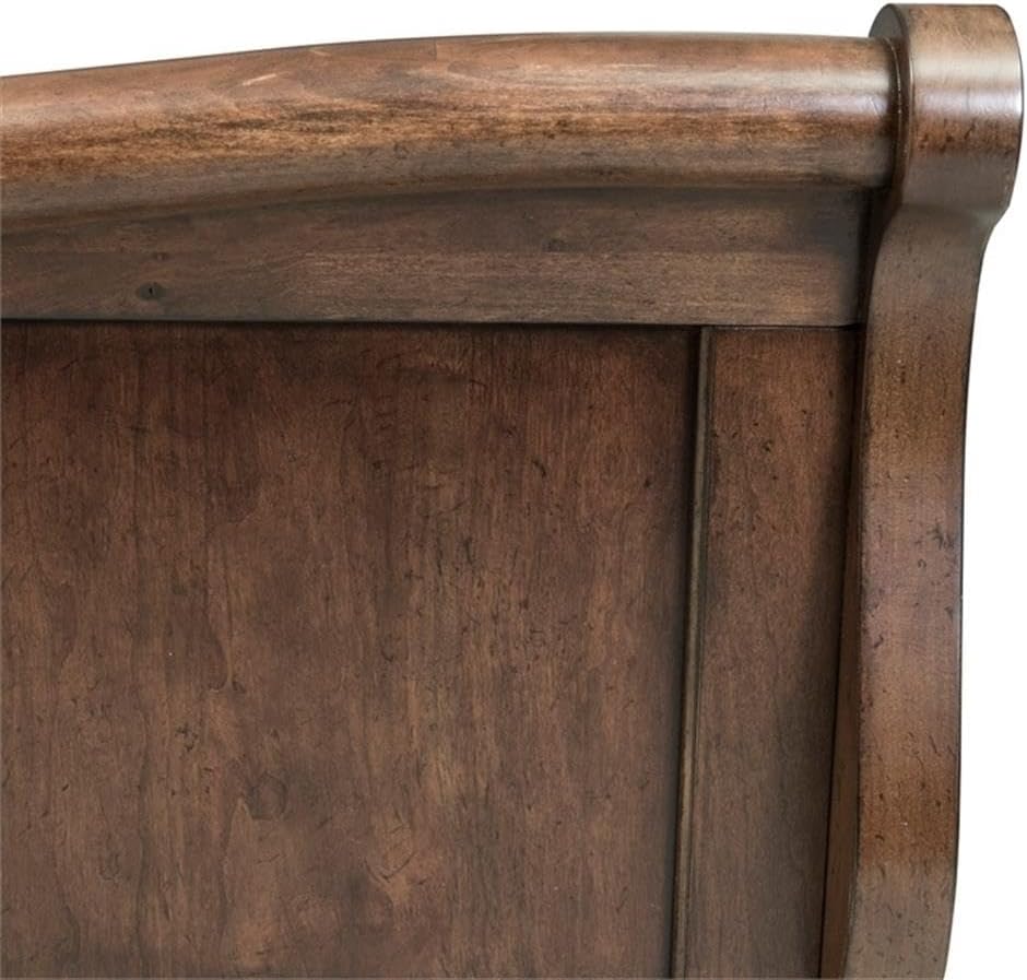 Liberty Furniture Industries Rustic Traditions King Sleigh Bed, Cherry