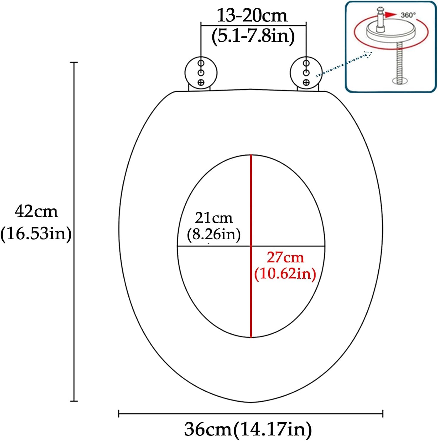Glitter Resin Toilet Seat Elongated, Soft Close Quick Release, Easy Installation/Remove, Fit All Standard Oval-Shape (Black)
