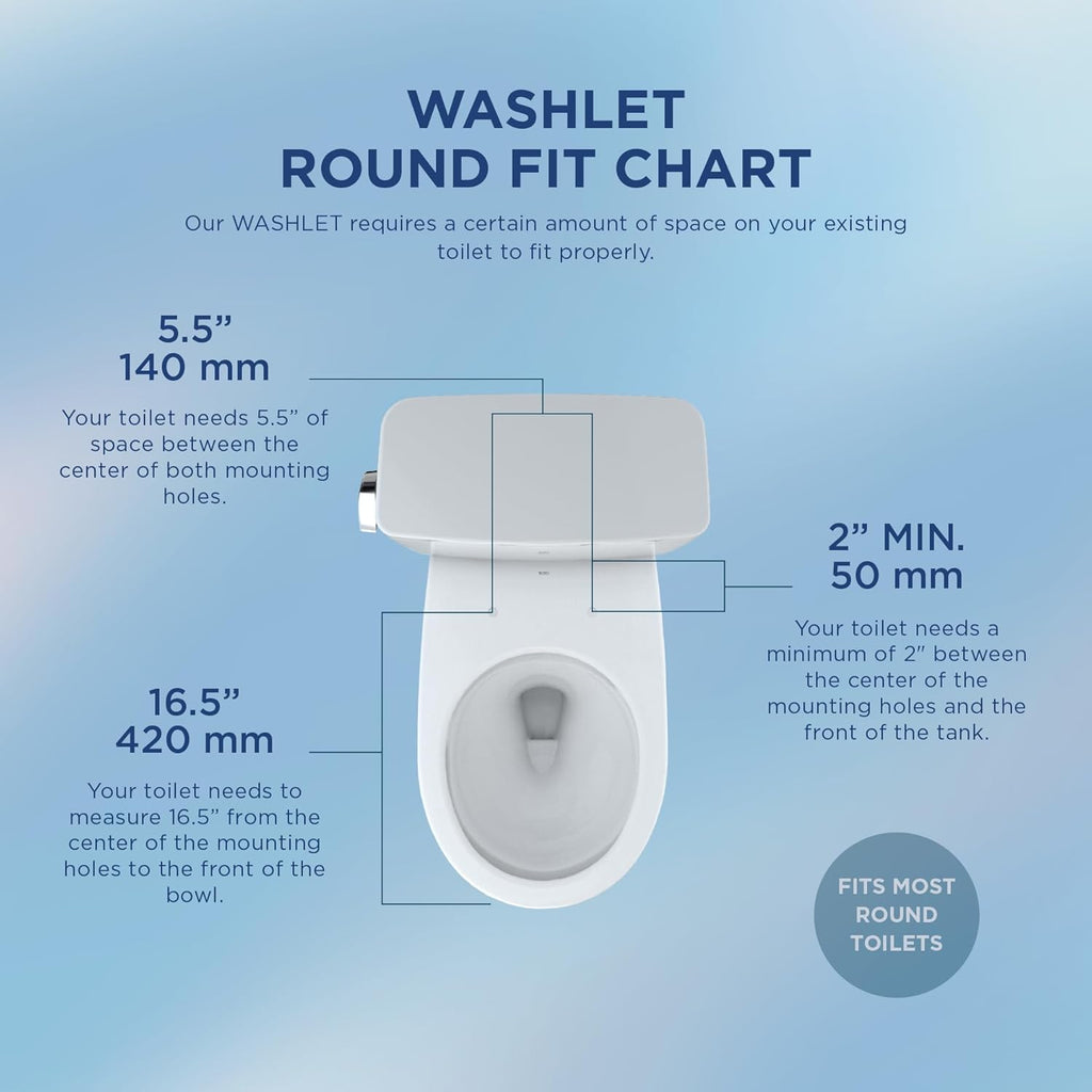 TOTO® WASHLET® S2 Electronic Bidet Toilet Seat with Instantaneous Water Heating, PREMIST and EWATER+ Wand Cleaning, Round, Cotton White - SW3345#01