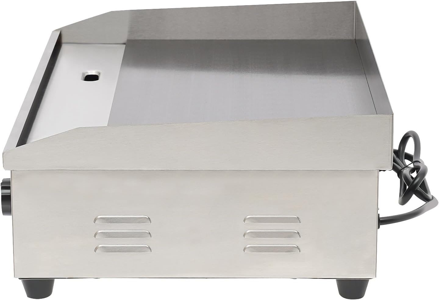 Commercial Griddle,110V 3000W Commercial Restaurant Electric Grill Griddle Cooktop Plate Combo Stainless Adjustable Thermostatic Control 50-300℃