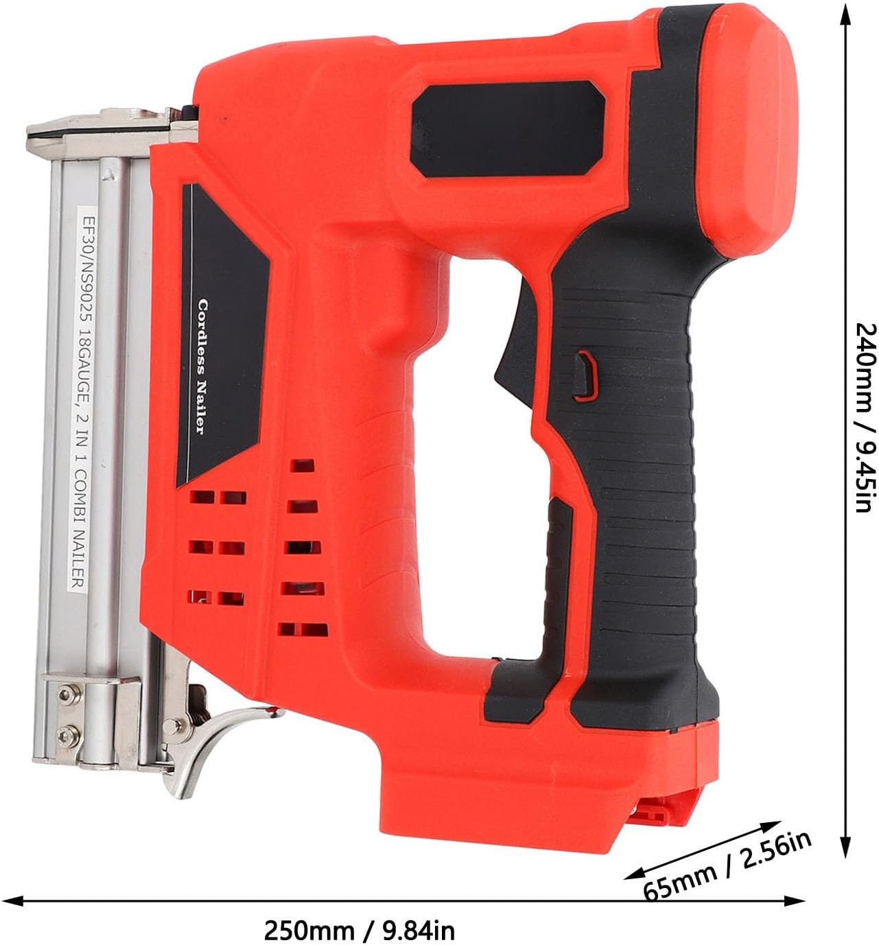 Cordless Brad Nailer 2 In 1 Multifunctional Battery Powered Nail Gun With Storage Box For Woodworking Upholstery Installation Flooring