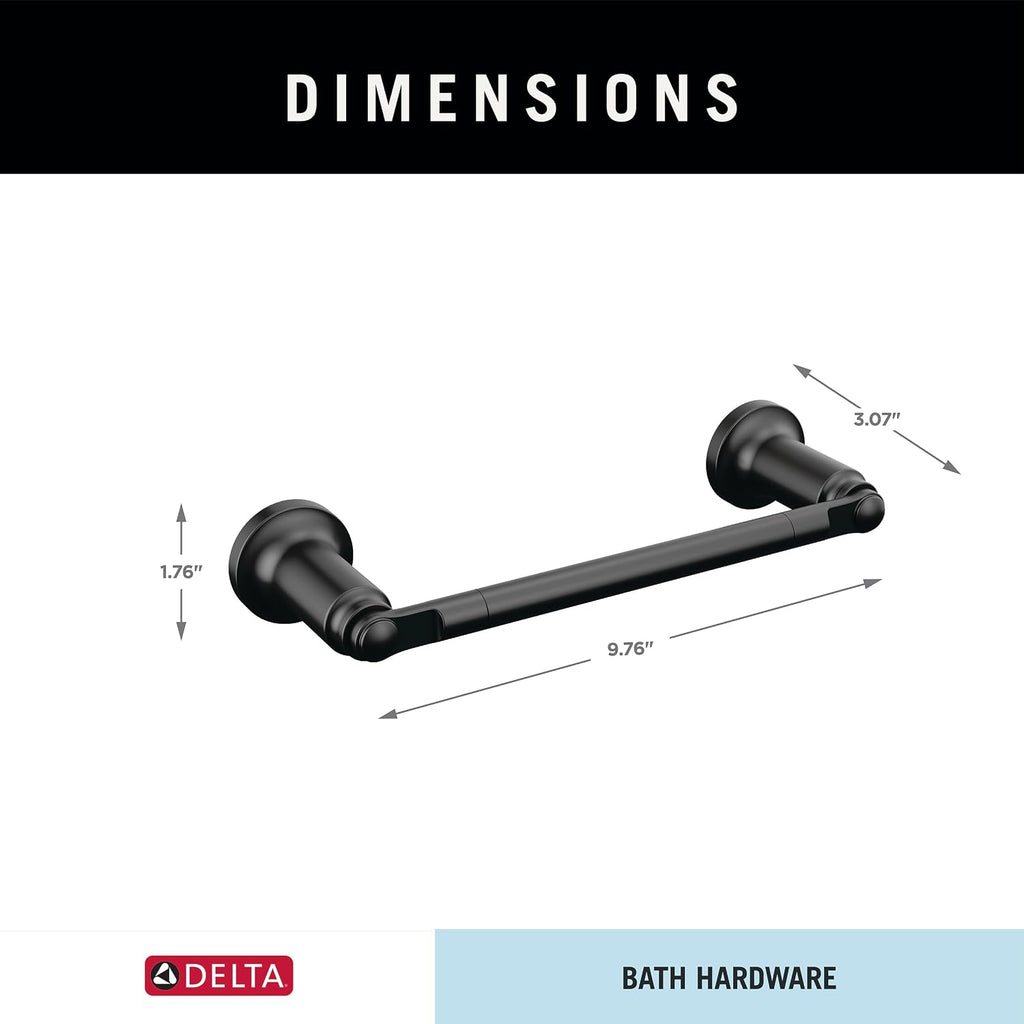 Delta Saylor 5-Piece Bathroom Set with 24 in. Towel Bar, 8 in. Hand Towel Holder, Toilet Paper Holder, Towel/Robe Hooks (2)| Matte Black Bathroom Accessories | Bathroom Hardware Set