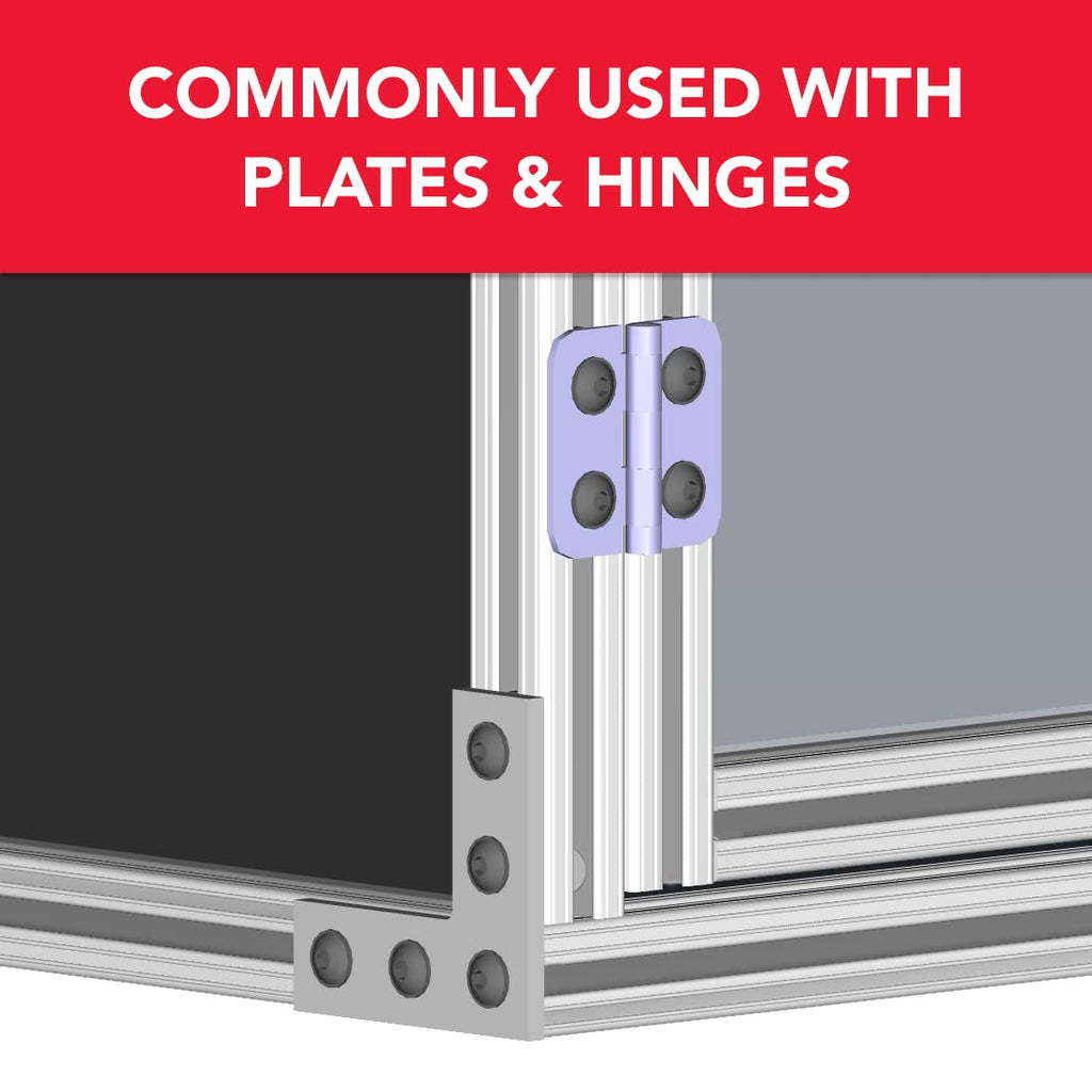 8020, 3321, 10 Series Bolt Assembly, 1/4-20 x 1/2 0.5' Flanged Button Head Socket Cap Screw (FBHSCS) with Slide-in Economy T-Nut Hardware HW Combo 80/20 (250 Pack)