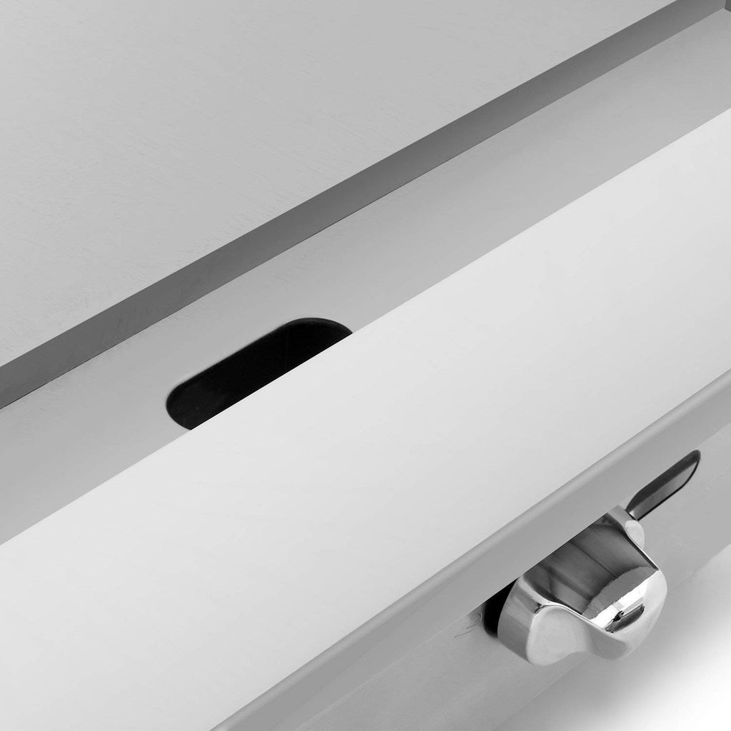 Atosa CookRite ATMG-36 36' Countertop Griddle | Flat Top Grill Hot Plate with Standby Pilots and Grease Drawer for Food Truck | Manual Controlled, Stainless Steel, 3 Burner 90,000 BTU, Liquid Propane