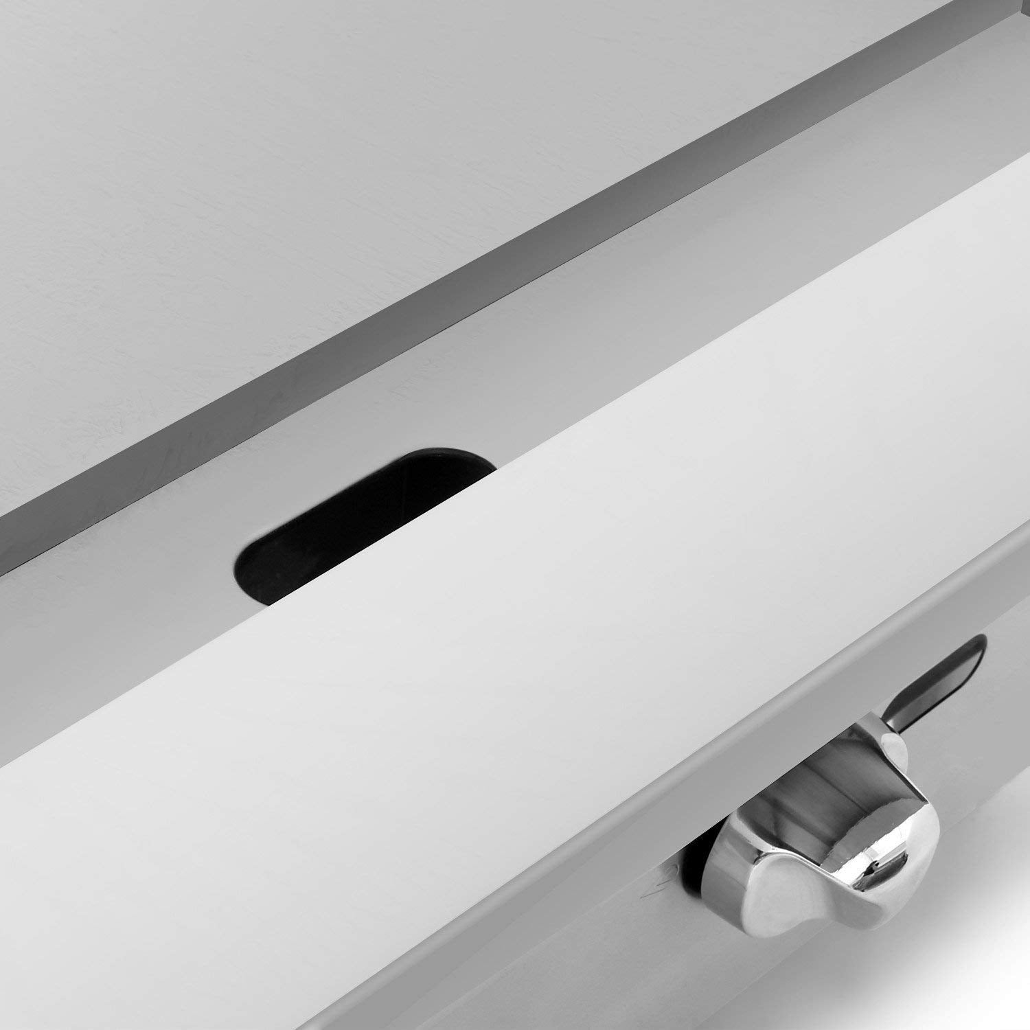 Atosa CookRite ATMG-36 36' Countertop Griddle | Flat Top Grill Hot Plate with Standby Pilots and Grease Drawer for Food Truck | Manual Controlled, Stainless Steel, 3 Burner 90,000 BTU, Liquid Propane