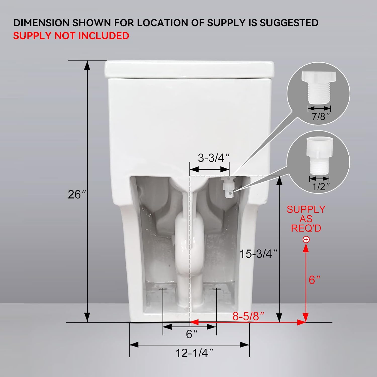 HOROW T0338W One Piece Toilet 10' Rough-in, Elongated Toilet with Comfortable Seat Height, ADA Chair Height 17.3', Dual Flush 0.8/1.28 GPF, Standard White Toilet Bowl, Space Saver Design