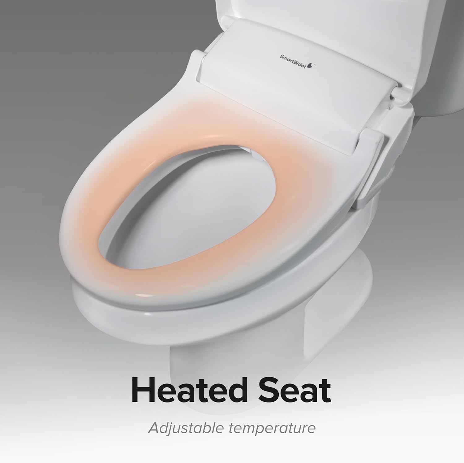 SmartBidet® SB-1200 Luxury Advanced Electric Smart Bidet Elongated White Toilet Seat, with Remote control, Endless Warm Water with LED Night Light, Slim Profile