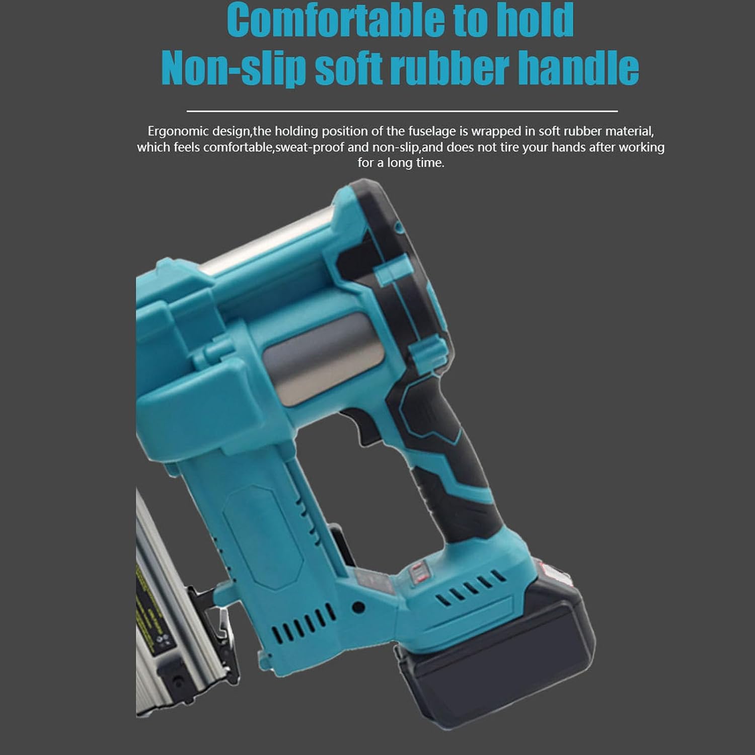 18V Brad Nailer Cordless, Battery Powered Electric Nail, Brushless Brad Nailer with 100PCS Nails, Straight and U Staple, for Woodworking, Home Carpentry