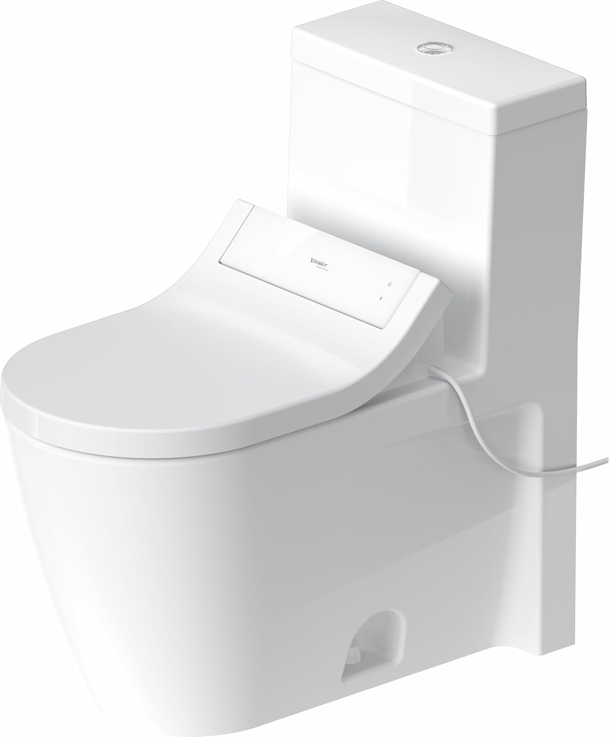 Duravit SensoWash Classic Elongated Bidet Seat, Warm Water with Air Dryer, Deodorizer, Heated Seat with Sensor and Slow Close Lid, Night Light, Remote Control, White