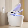 Smart Toilet with Warm Water Sprayer and Dryer, One Piece Bidet Toilet with Auto Dual Flush Foot Sensor Operation,Heated Seat Smart with Built In Fahrenheit LED Display