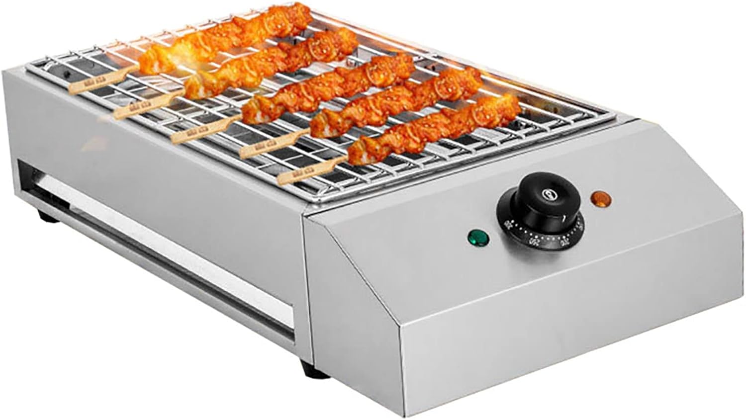 2600W Electric BBQ Grill Commercial and Home Use Countertop Stainless Steel Barbecue Griddle Smokeless Portable Cooking Oven for Indoor Outdoor Picnic
